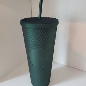 Starbucks Emerald Green Studded Tumbler with Lid and straw